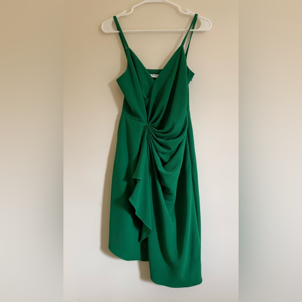 Trina Turk Vibrant Green Asymmetrical Dress